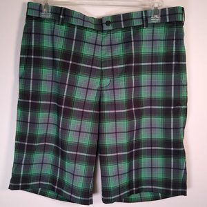 Nike Men's Golf Tour Dri-Fit Shorts Plaid Green 36